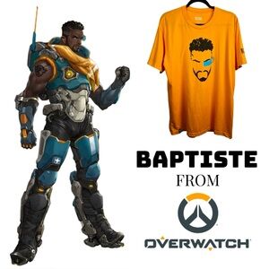 Overwatch x Blizzard Entertainment Orange Graphic Tee – Men’s Size L